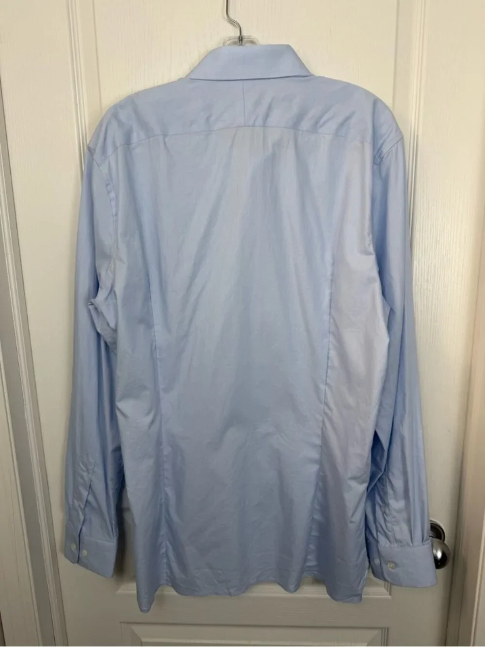 Banana Republic Slim Fit Winkle Resistant Button Dress Shirt Size XL TALL Blue